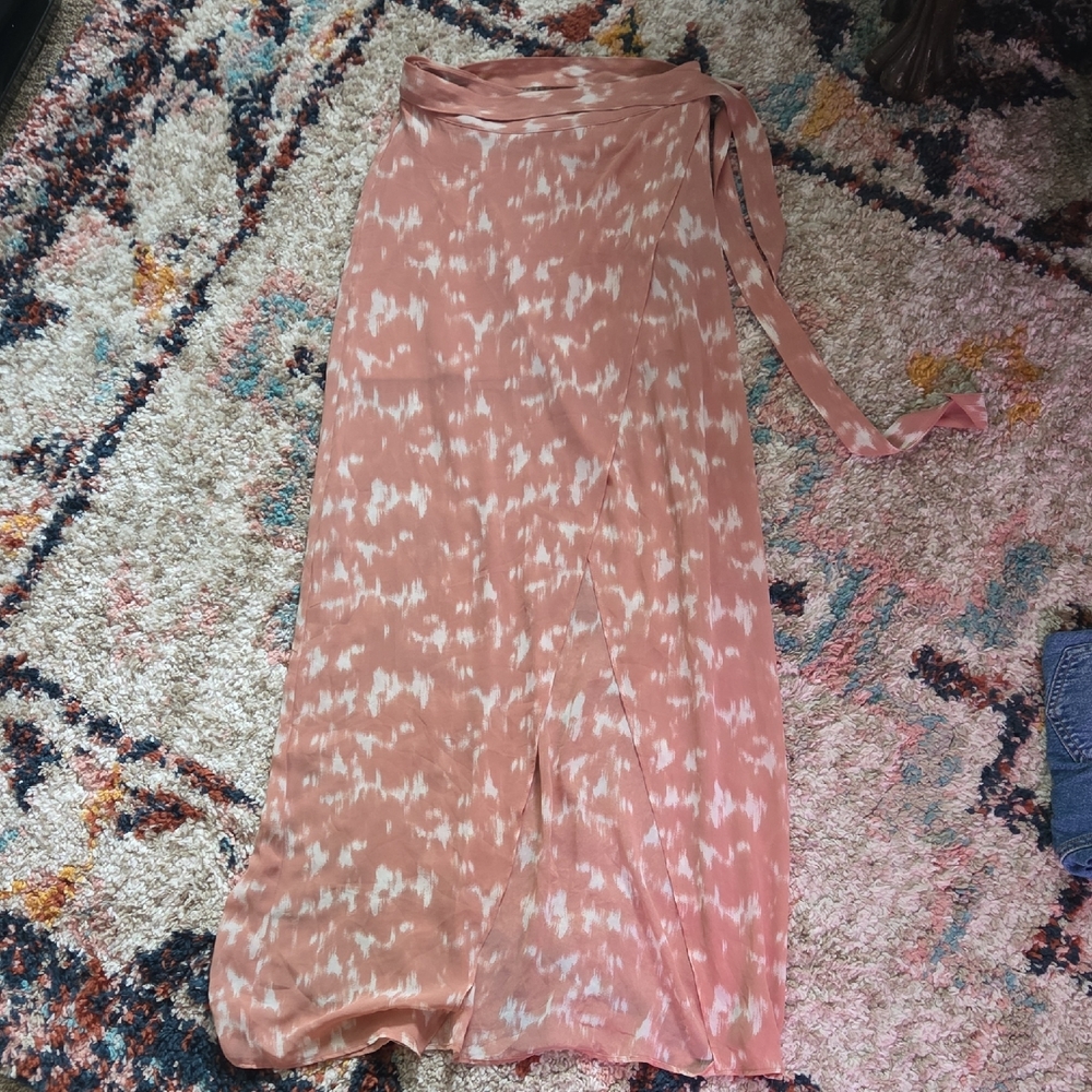 Sheer Pink Patterned Skirt